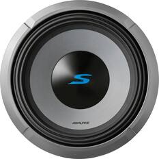 Front. Alpine - Next Generation S-Series 12" Dual-Voice Coil 2-Ohm Subwoofer - Black.