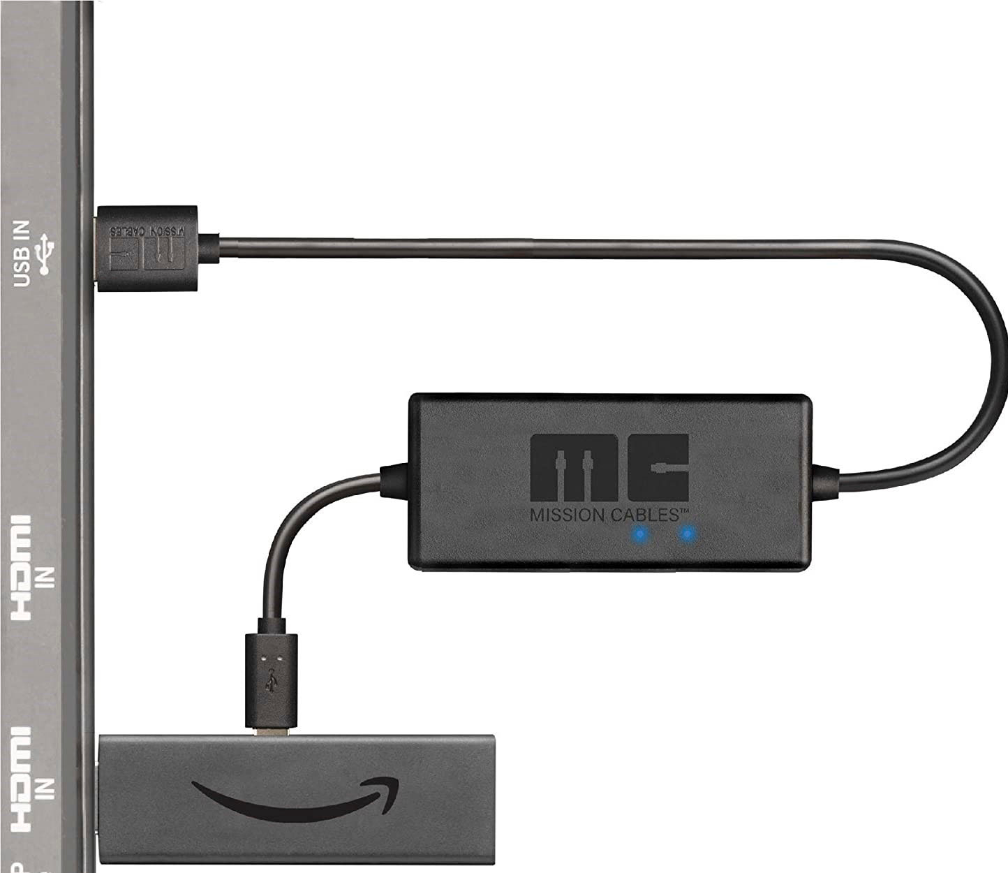 Fire Cable Micro USB to USB for All Smart TV Sticks (Extended 6 ft Micro  USB Cable) Replacement Power Cable. Also Works w/Fire TV Stick, Roku