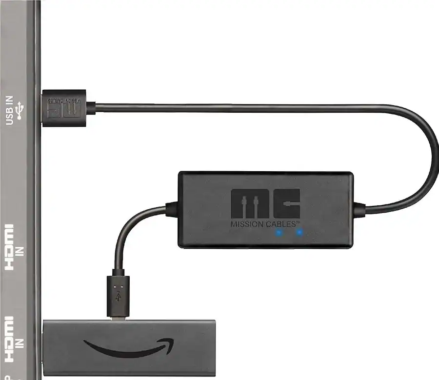 Firestick Kit Cable Amazon USB Power Cable for Fire TV Stick (Eliminates the Need for AC ...