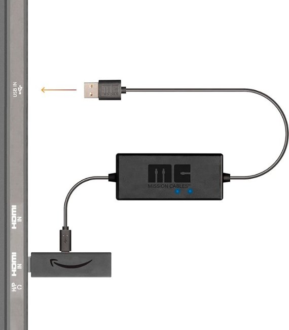 Amazon - Made for Amazon, USB Power Cable for Fire TV Stick (Eliminates the Need for AC Adapter) - Black_2