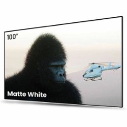 AWOL Vision - 100" Fixed Frame Projector Screen, 4K/8K UHD Active 3D Compatible with Standard, Short Throw and UST Projectors - Matte White - Front_Zoom