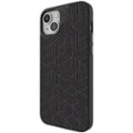 ZAGG - London Snap MagSafe Compatible Case with Stylish Fabric Exterior for Apple iPhone 15 Plus - Black_0