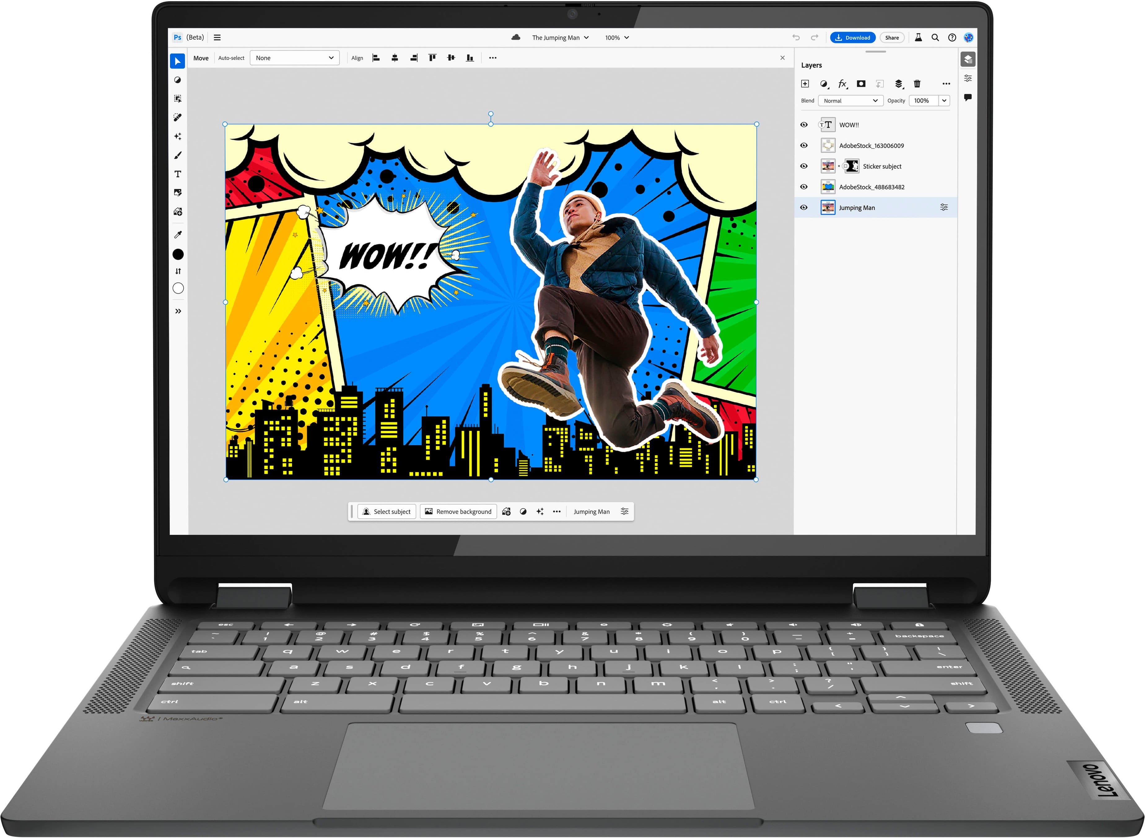 Alt View 18. Lenovo - Flex 5i Chromebook Plus Laptop with Google AI - 14" 2K Touch - Intel i3-1315U - 8GB RAM - Intel UHD Graphics - 128GB SSD - Storm Grey.