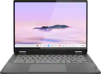 Lenovo - Flex 5i Chromebook Plus Laptop with Gemini - 14" 2K Touchscreen - Intel i3 1315U 2023 - 8GB RAM - 128GB SSD - Storm Grey - Front_Zoom