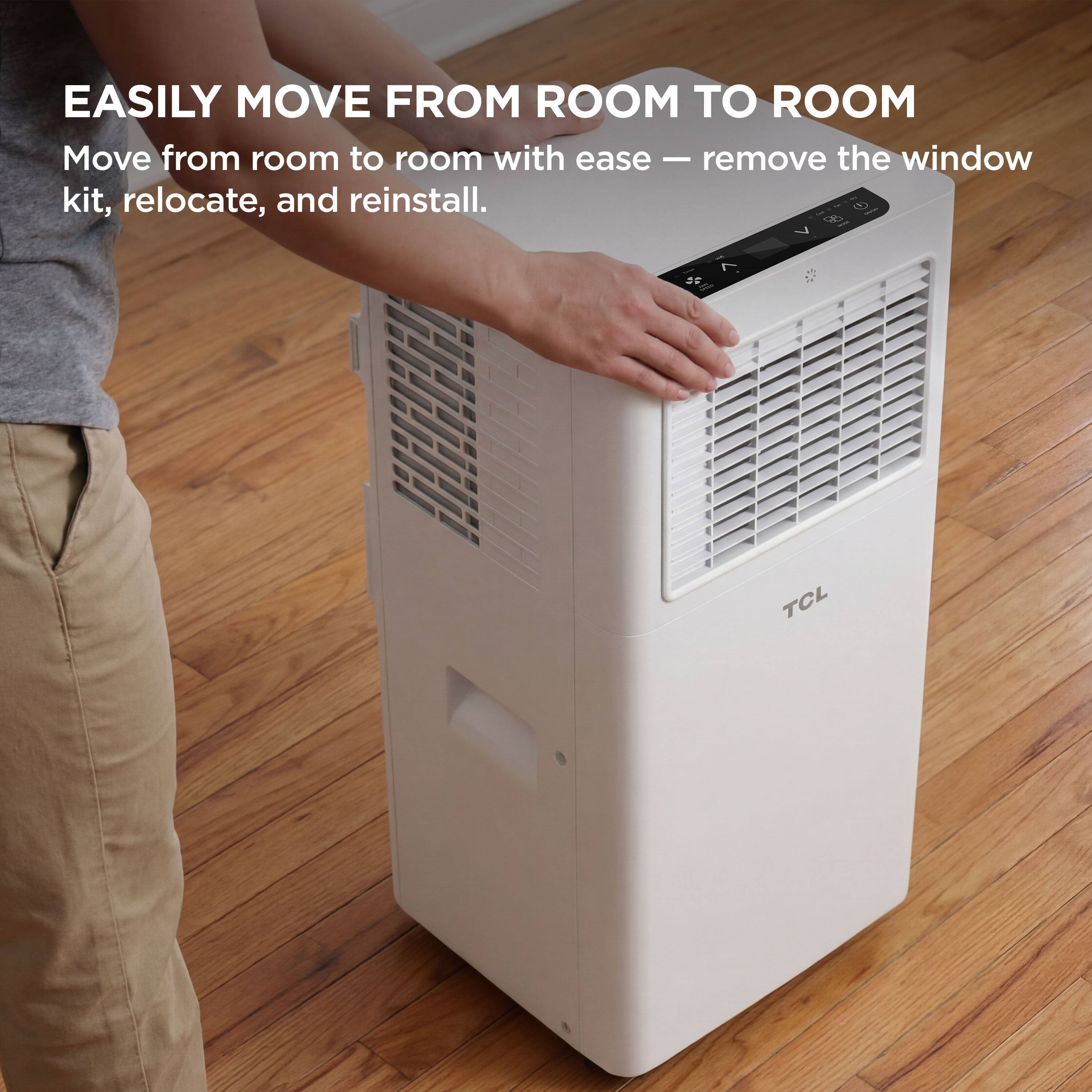 EASILY MOVE FROM ROOM TO ROOM

Move from room to room with ease — remove the window kit, relocate, and reinstall.