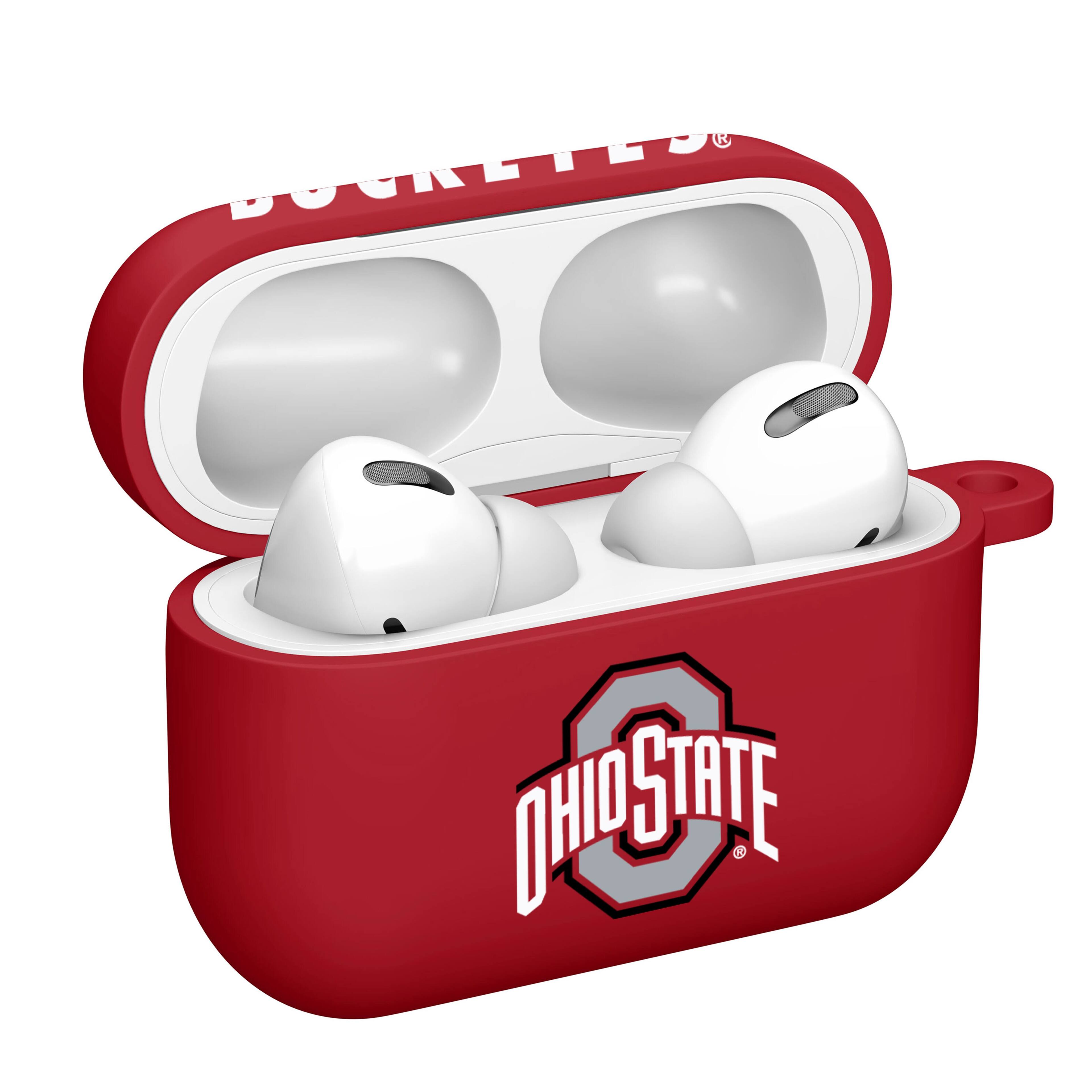 Alt View 1. Affinity Bands - Ohio State Buckeyes AirPods Pro Silicone Case Cover - Crimson.