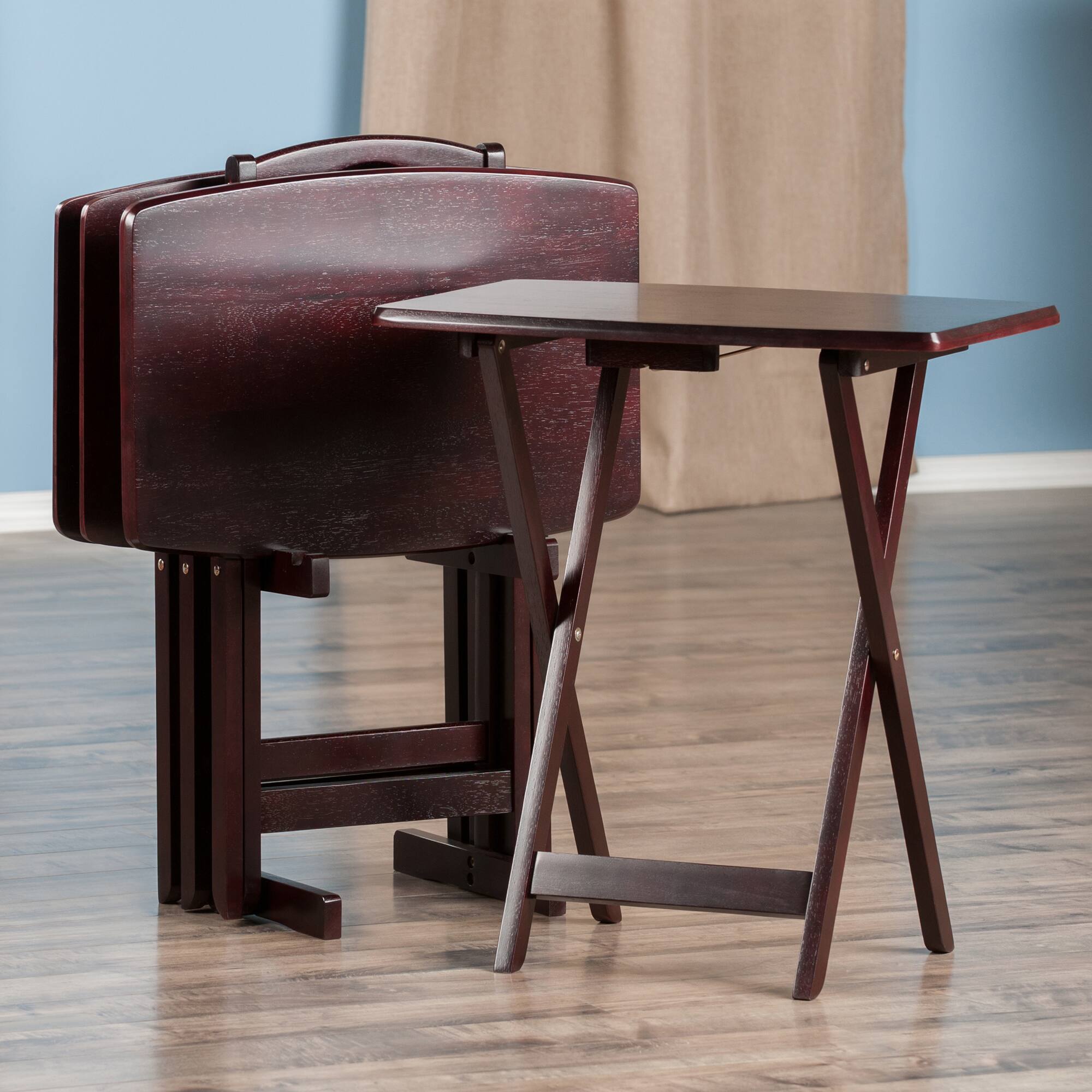 Alt View 3. Winsome Wood - Dylan 5-Pc Oversized Snack Table Set - Espresso.