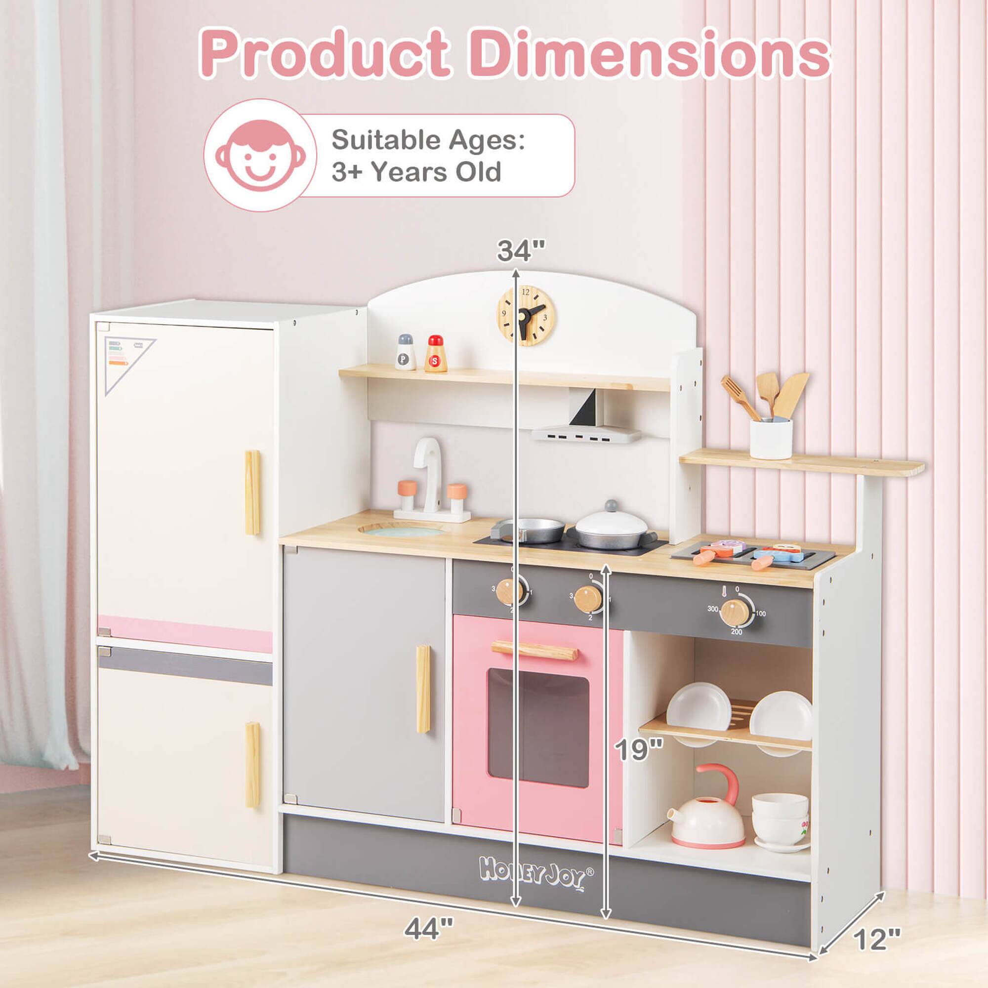Product Dimensions  
Suitable Ages: 3+ Years Old  
34" x 17" x 19"  
44" x 12"
