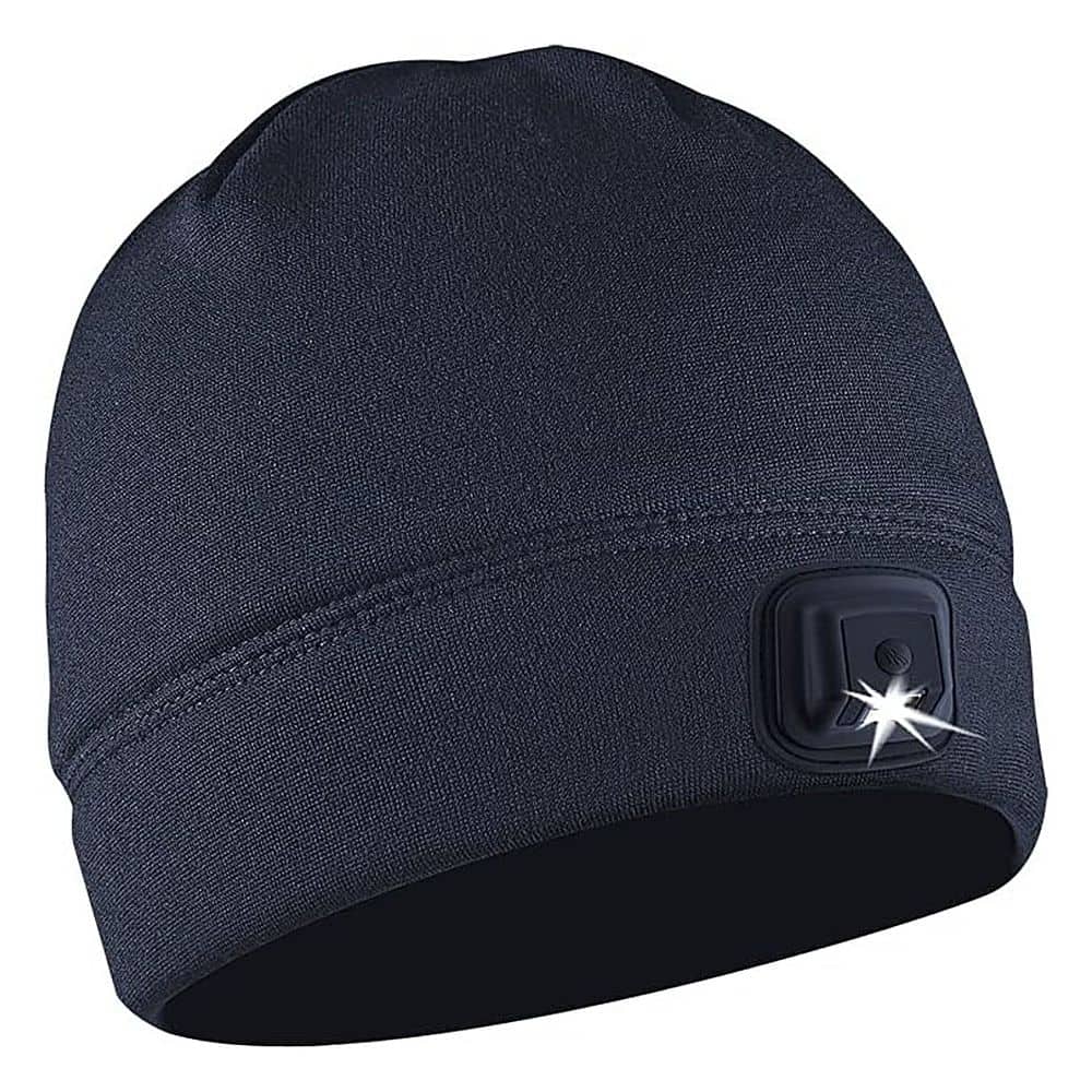 Front. Panther Vision - POWERCAP 3.0 70 Lumen Rechargeable LED Beanie Headlamp - Navy.