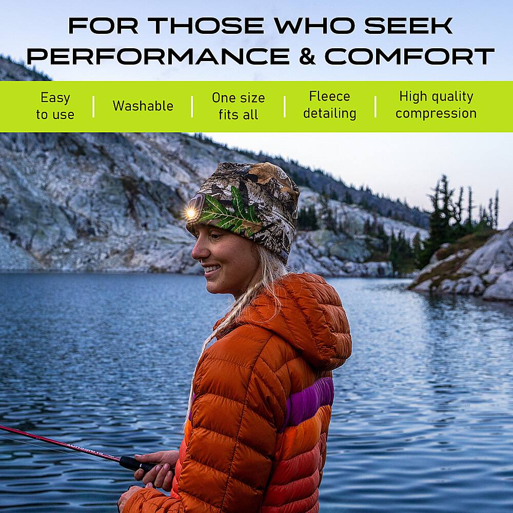 Alt View 11. Panther Vision - POWERCAP 3.0 70 Lumen Rechargeable LED Beanie Headlamp - Navy.