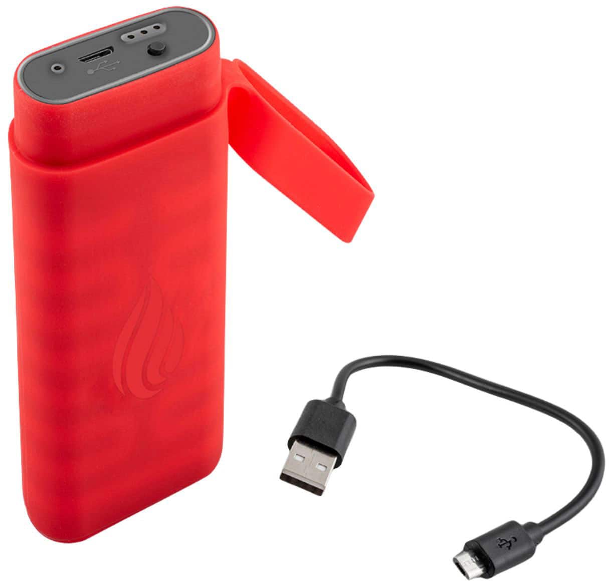 Angle. Panther Vision - POWERPAW 502 IP67 Waterproof Rechargeable Hand Warmer - Red.