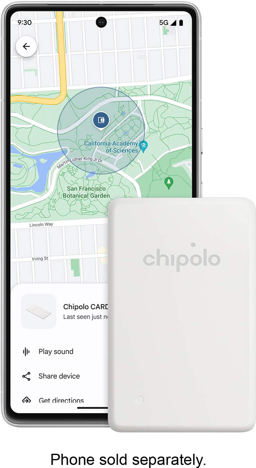 Chipolo CARD Last seen just Play sound Share device Get directions