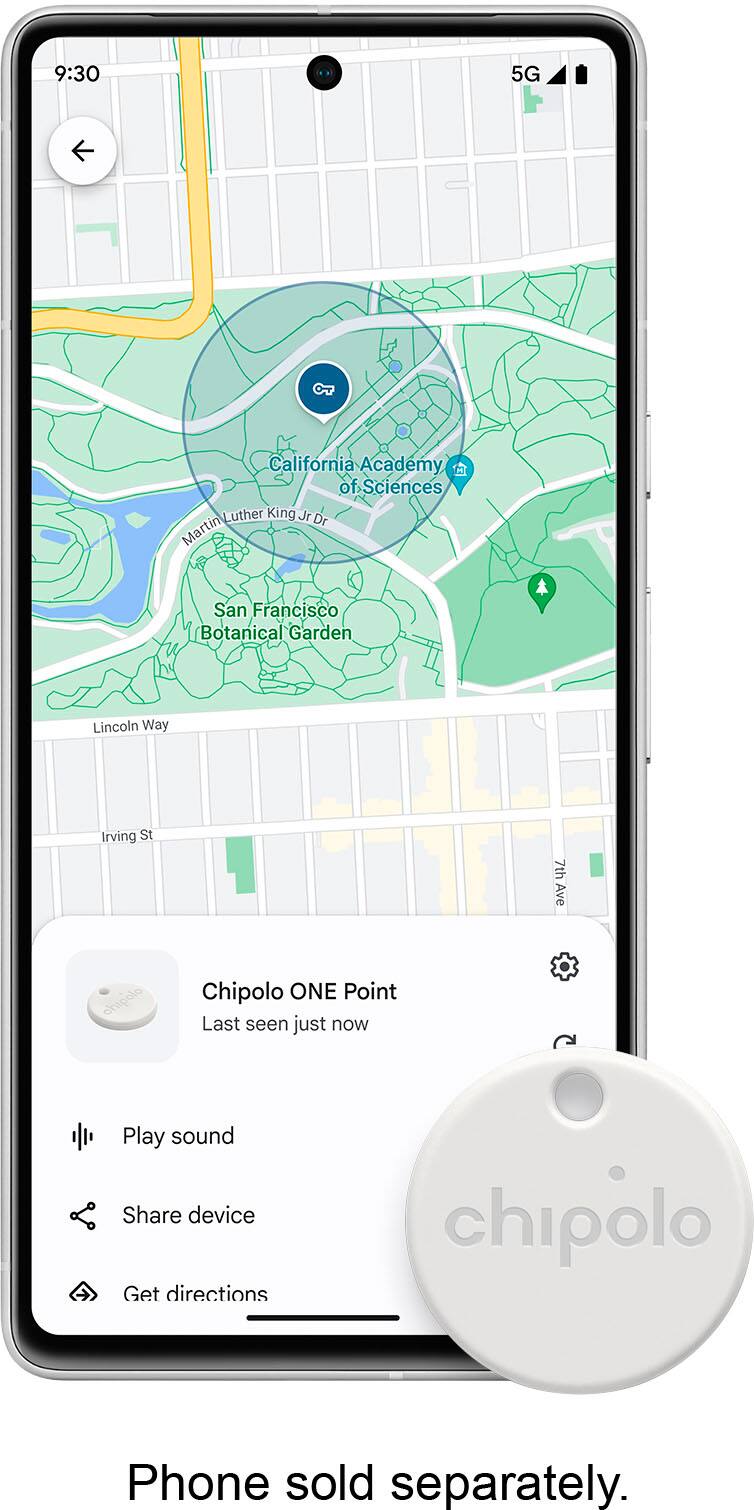 Item_Trackers:

Chipolo ONE Point Last seen just now Play sound Share device Get directions chipolo