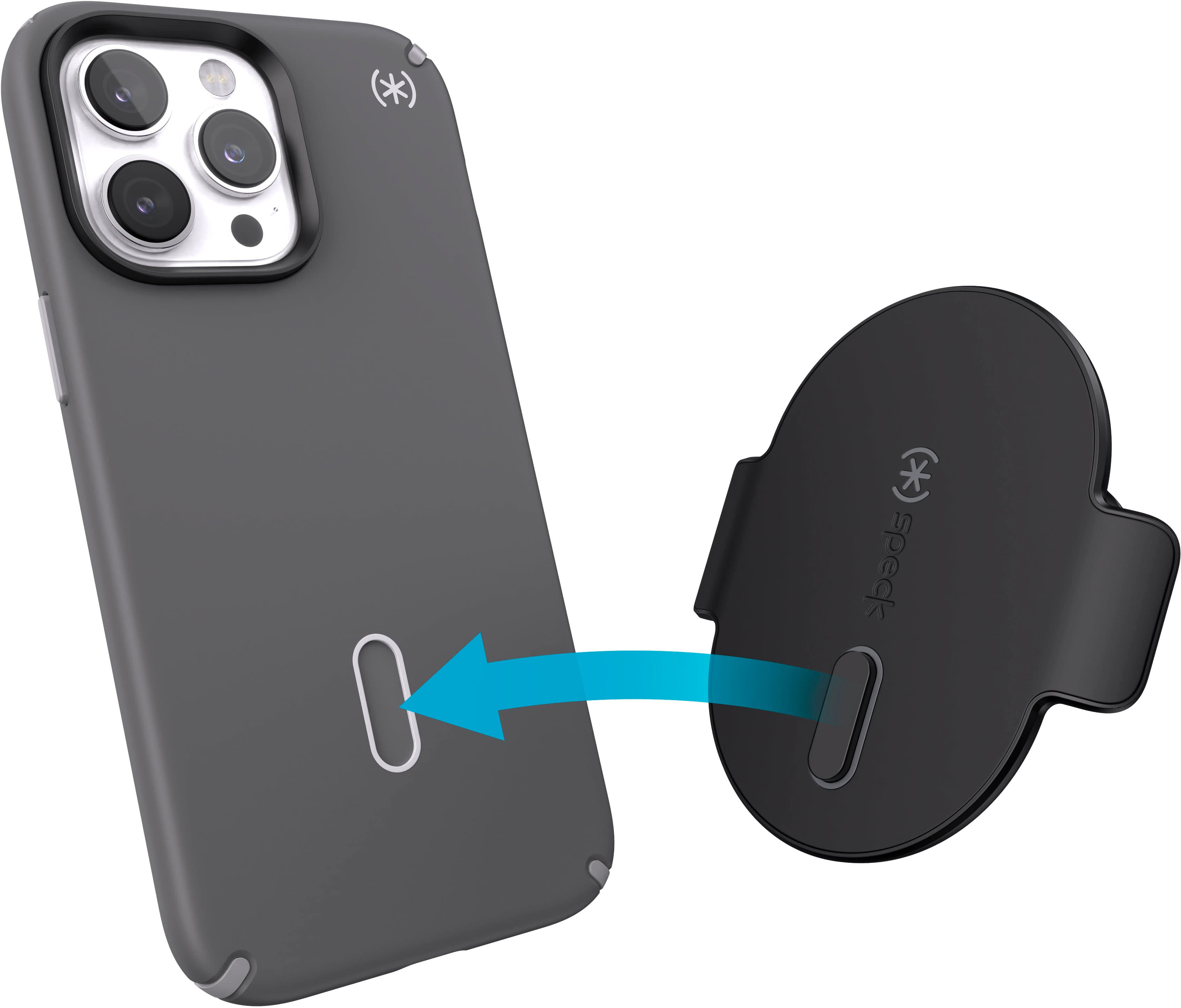 Alt View 13. Speck - ClickLock Car Vent Mount for Apple iPhones with MagSafe - Black.