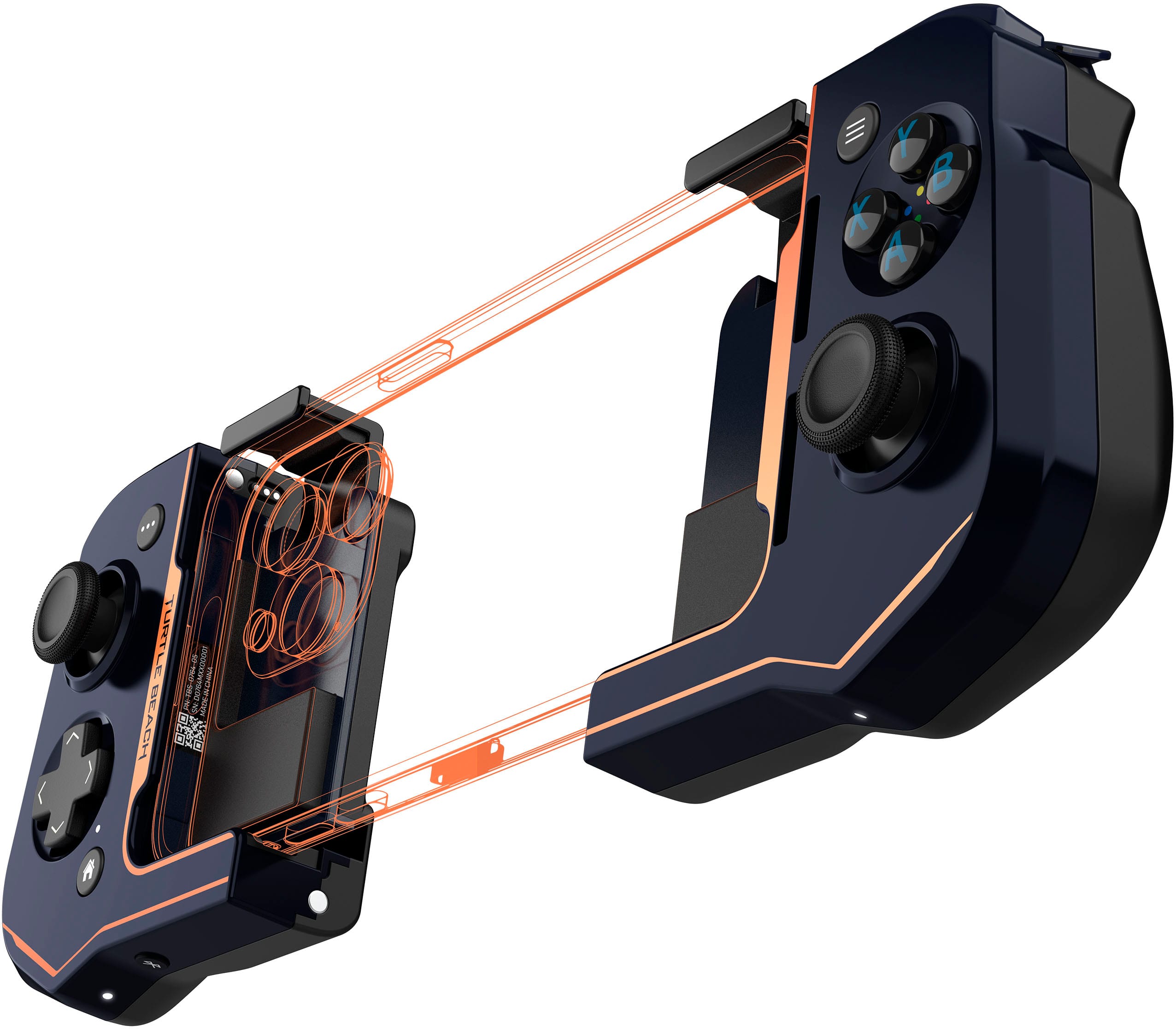 Angle. Turtle Beach - Atom iOS Game Controller for Apple Phones - Cobalt Blue.