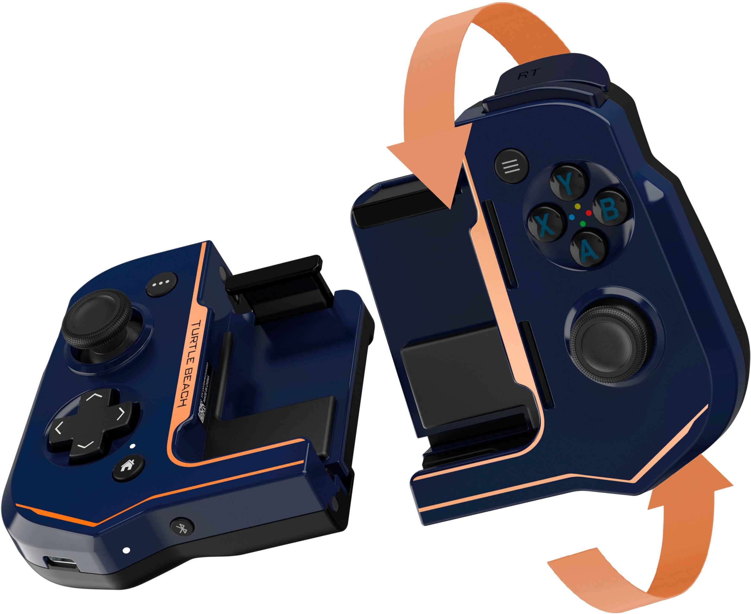 Left. Turtle Beach - Atom iOS Game Controller for Apple Phones - Cobalt Blue.