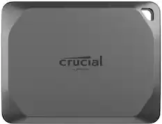 Front. Crucial - X9 Pro 4TB External USB-C SSD - Space Gray.