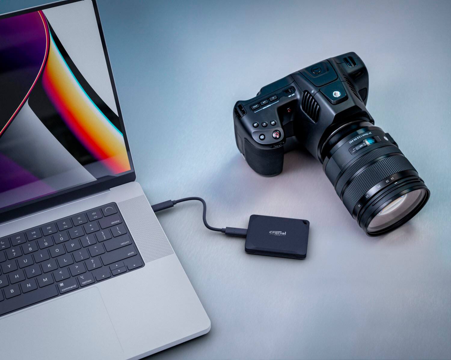 Alt View 22. Crucial - X10 Pro 1TB USB-C External SSD - Black.