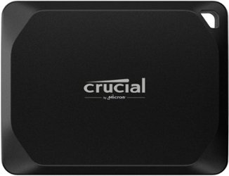 Crucial - X10 Pro 4TB USB-C External SSD - Black - Front_Zoom