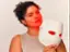Get That TheraFac Face Glow Theraf ask Red LED Light Reduces fine lines, wrinkles & dark spots Red + Infrared LED Light Blue LED Light Stimulates collagen Fights acne & production & firms skin acne-causing bacteria