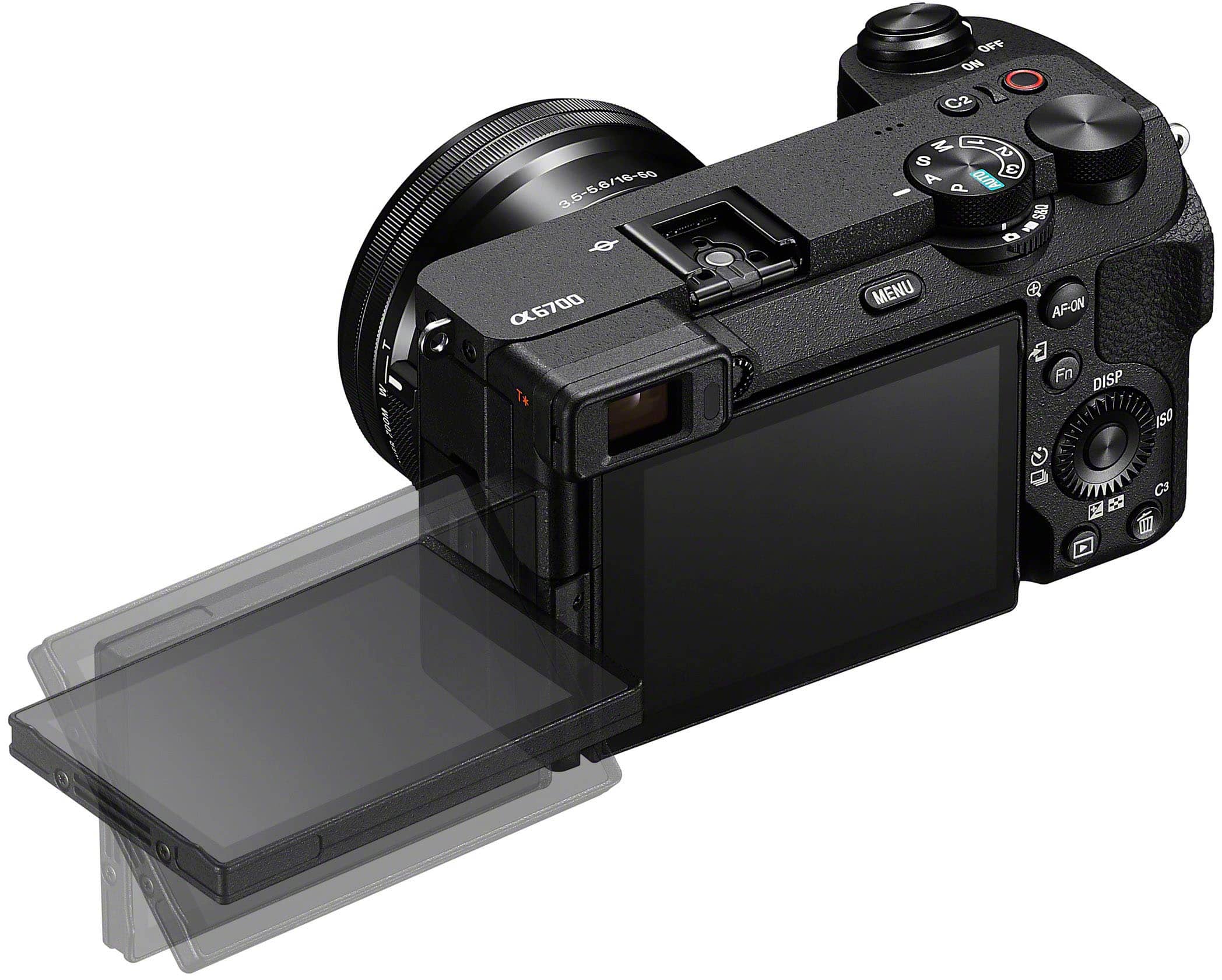 Alt View 2. Sony - Alpha 6700 - APS-C Mirrorless Camera with PZ 16-50 mm Lens - Black.
