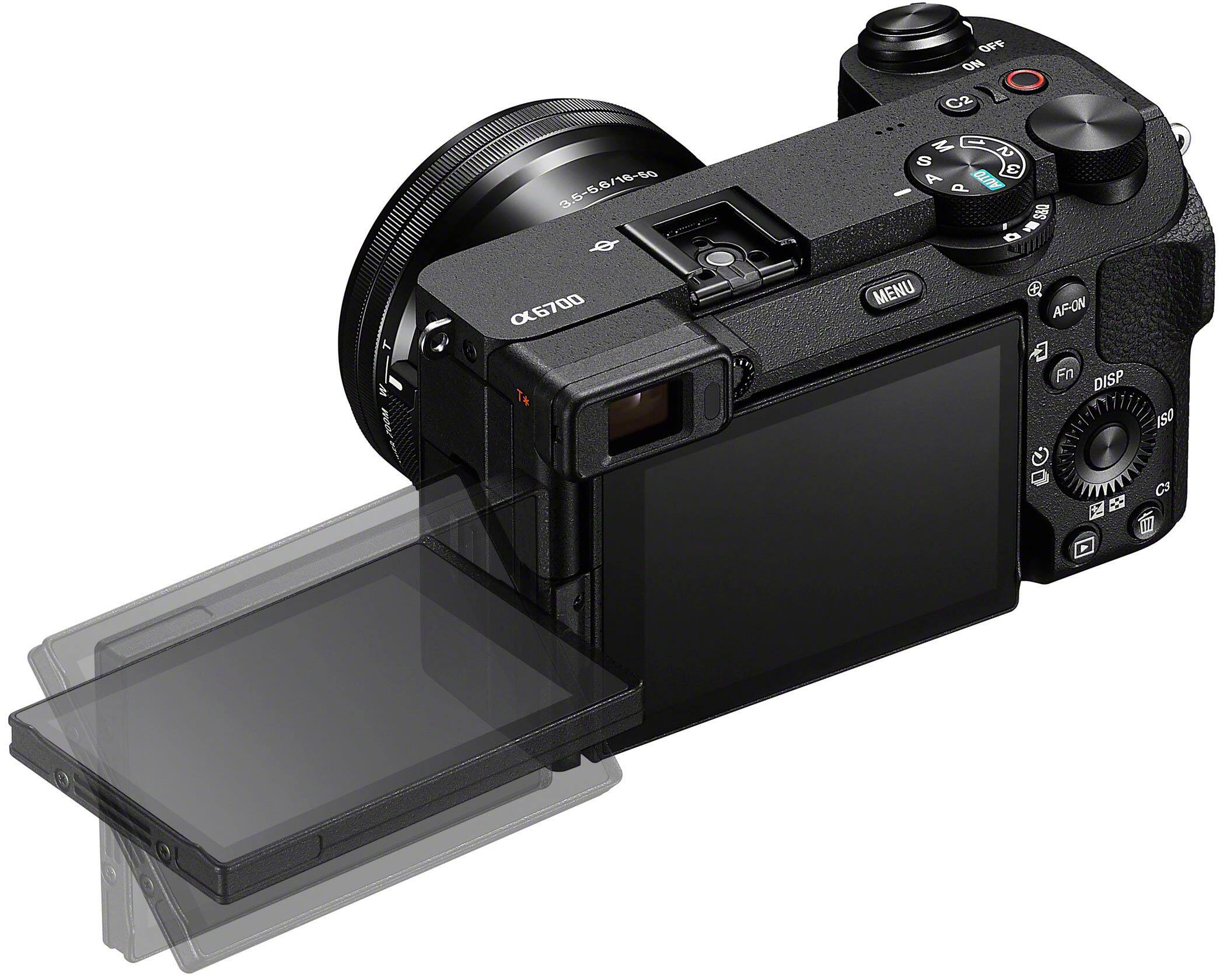 Alt View 2. Sony - Alpha 6700 - APS-C Mirrorless Camera with PZ 16-50 mm Lens - Black.
