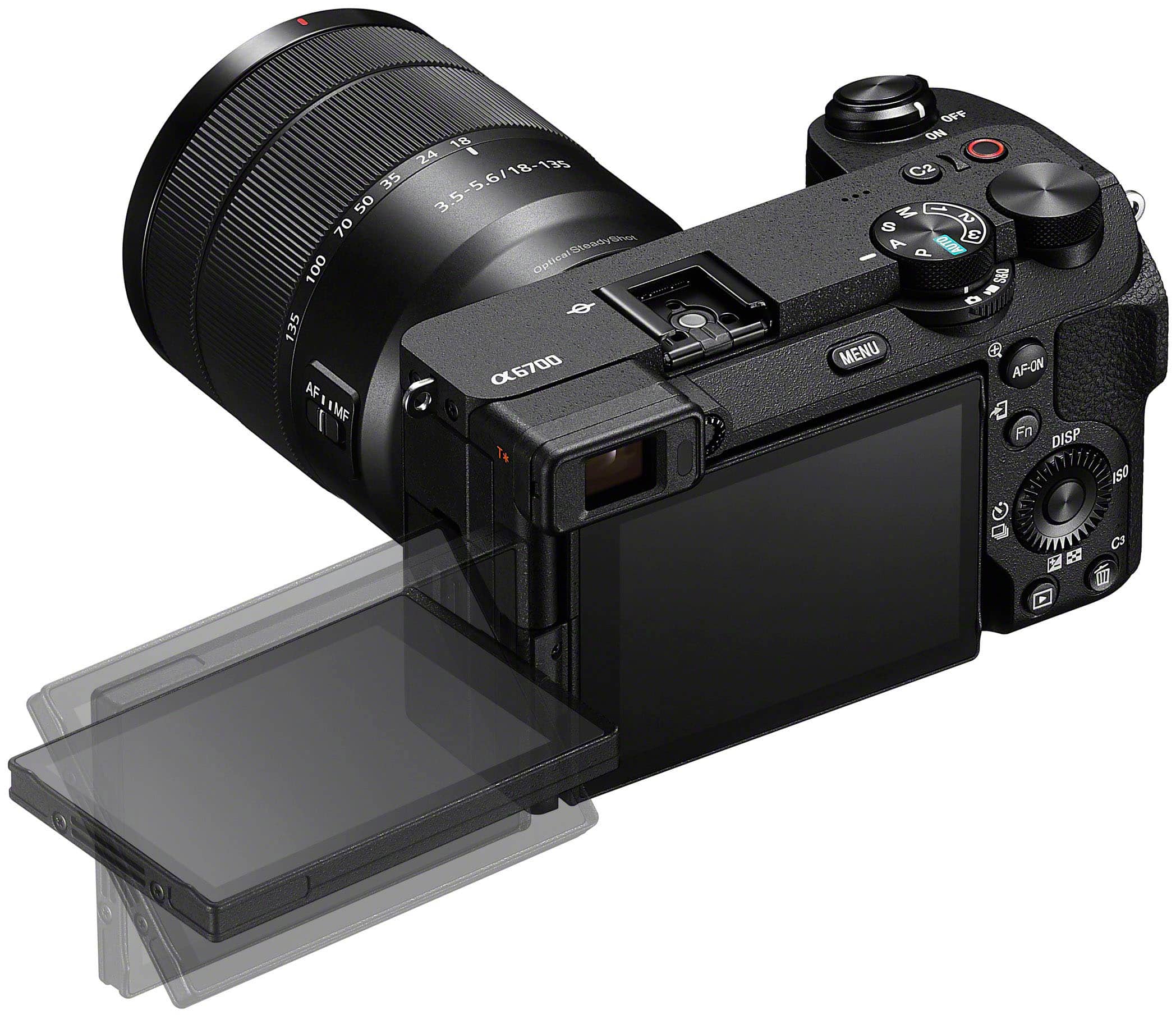 Alt View 2. Sony - Alpha 6700 - APS-C Mirrorless Camera with E 18-135 mm Lens - Black.