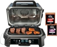 Ninja - Woodfire ProConnect Premium XL Outdoor 7-in-1 Grill & Smoker, App Enabled, Air Fryer, 2 Built-In Thermometers - Blue - Angle_Zoom