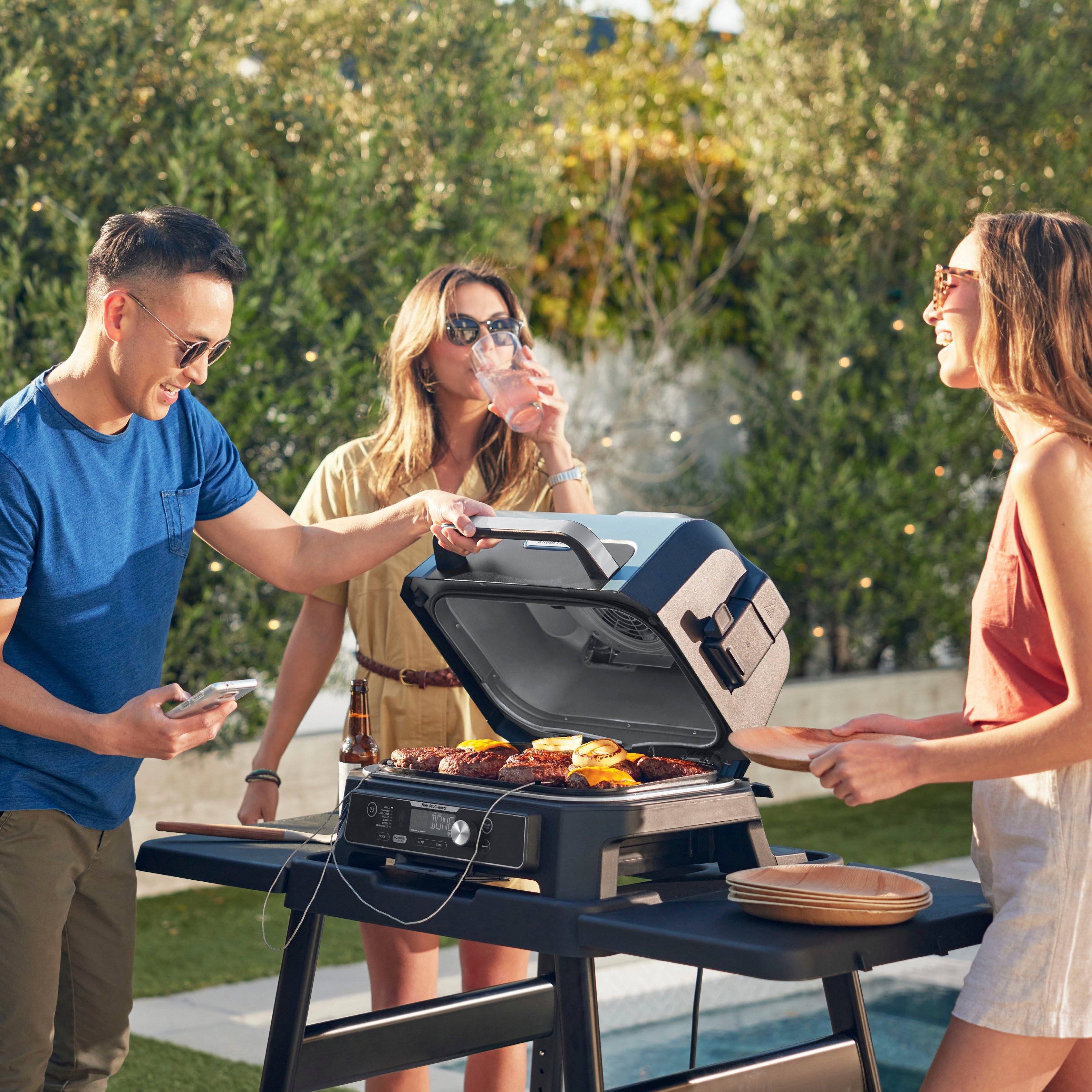 Ninja Woodfire Pro Connect XL Electric Grill & Smoker - OG952 : BBQGuys