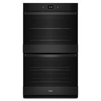 Whirlpool - 27" Smart Built-In Electric Convection Double Wall Oven with Air Fry - Black - Front_Zoom