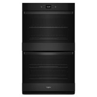 Whirlpool - 27" Smart Built-In Electric Convection Double Wall Oven with Air Fry - Black - Front_Zoom