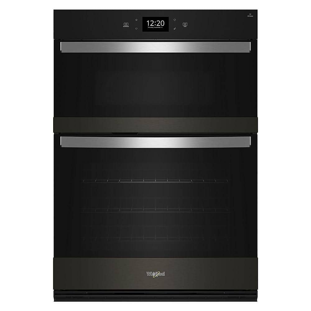 Whirlpool - 30" Smart Built-In Electric Combination Wall Oven with Air Fry - Black Stainless Steel - Front_Zoom