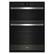 Front. Whirlpool - 30" Smart Built-In Electric Combination Wall Oven with Air Fry - Black Stainless Steel.