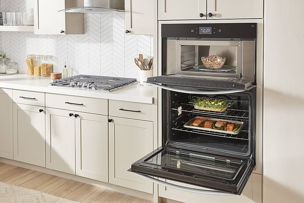 Alt View 13. Whirlpool - 30" Smart Built-In Electric Combination Wall Oven with Air Fry - Black Stainless Steel.