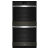 Whirlpool - 30" Smart Built-In Electric Convection Double Wall Oven with Air Fry - Black Stainless Steel - Front_Zoom