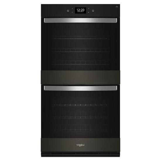 Whirlpool double oven discount black