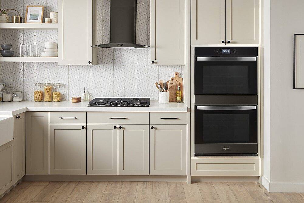 Alt View 13. Whirlpool - 30" Smart Built-In Electric Convection Double Wall Oven with Air Fry - Black Stainless Steel.