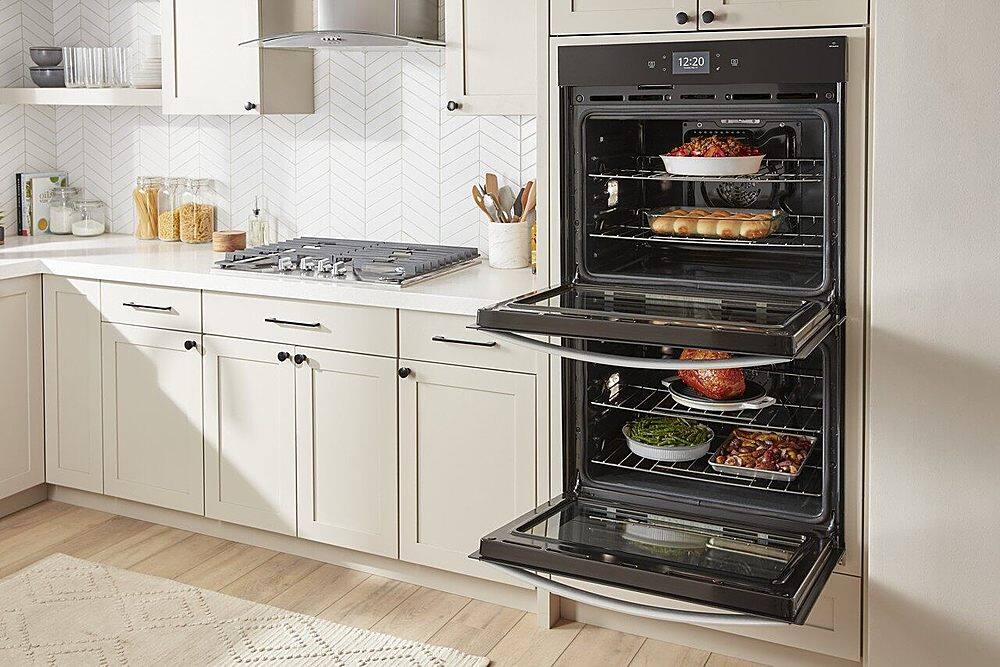 Alt View 14. Whirlpool - 30" Smart Built-In Electric Convection Double Wall Oven with Air Fry - Black Stainless Steel.