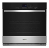 Whirlpool - 27" Built-In Single Electric Wall Oven with Adjustable Self-Clean Cycle - Stainless Steel - Front_Zoom
