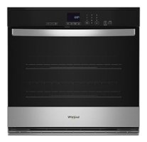 Whirlpool - 27" Built-In Single Electric Wall Oven with Adjustable Self-Clean Cycle - Stainless Steel - Front_Zoom