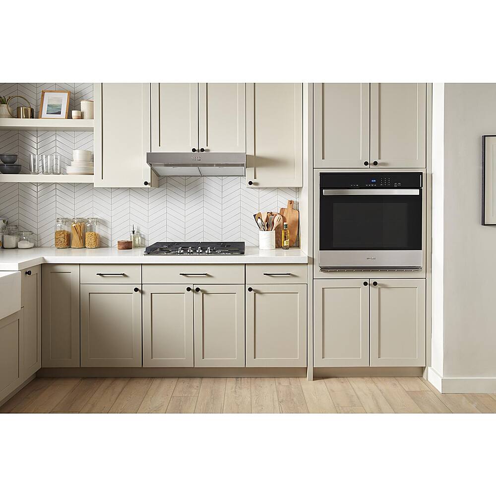 Alt View 17. Whirlpool - 27" Built-In Single Electric Wall Oven with Adjustable Self-Clean Cycle - Stainless Steel.