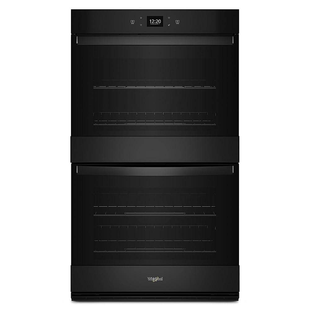 Whirlpool - 30" Smart Built-In Electric Convection Double Wall Oven with Air Fry - Black - Front_Zoom