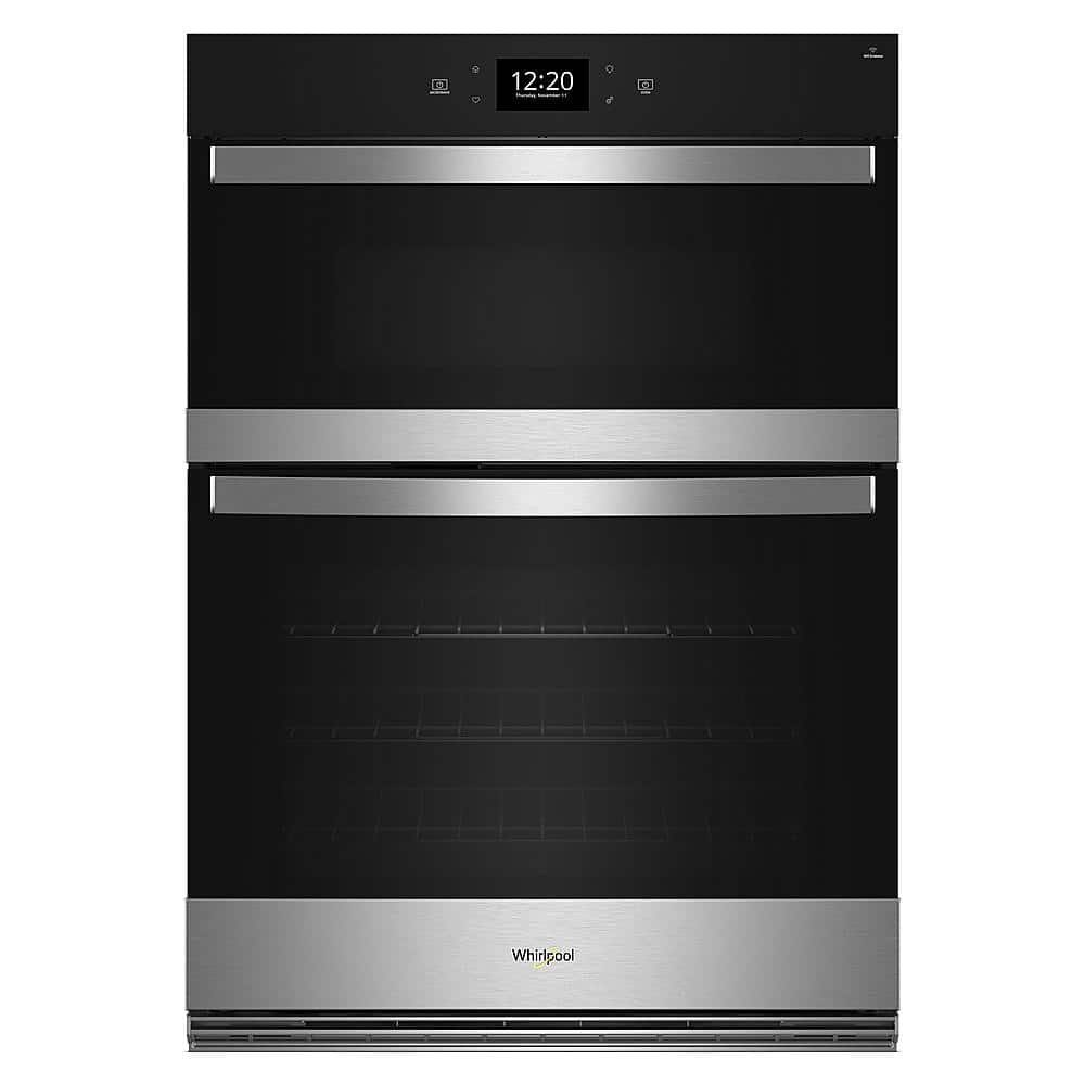 Whirlpool - 30" Smart Built-In Electric Combination Wall Oven with Air Fry - Stainless Steel - Front_Zoom