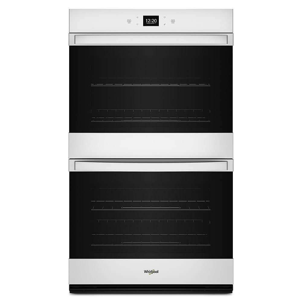Front. Whirlpool - 30" Smart Built-In Electric Convection Double Wall Oven with Air Fry - White.