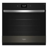 Whirlpool - 30" Smart Built-In Single Electric Wall Oven with Air Fry - Black Stainless Steel - Front_Zoom