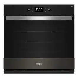 Whirlpool - 30" Smart Built-In Single Electric Wall Oven with Air Fry - Black Stainless Steel