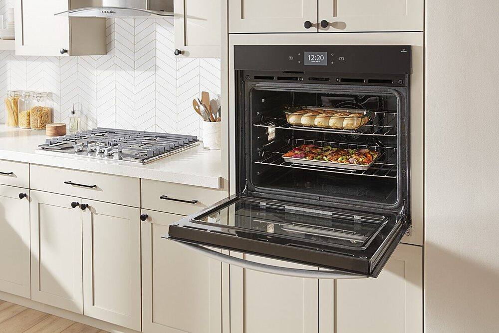 Alt View 14. Whirlpool - 30" Smart Built-In Single Electric Wall Oven with Air Fry - Black Stainless Steel.