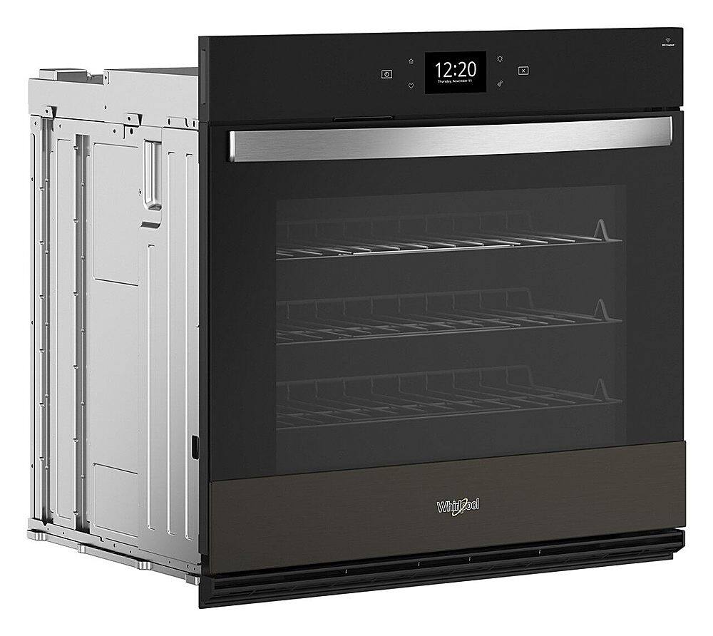 Alt View 1. Whirlpool - 30" Smart Built-In Single Electric Wall Oven with Air Fry - Black Stainless Steel.