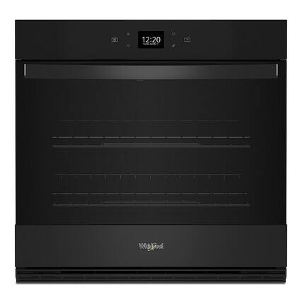 Front. Whirlpool - 30" Smart Built-In Single Electric Wall Oven with Air Fry - Black.