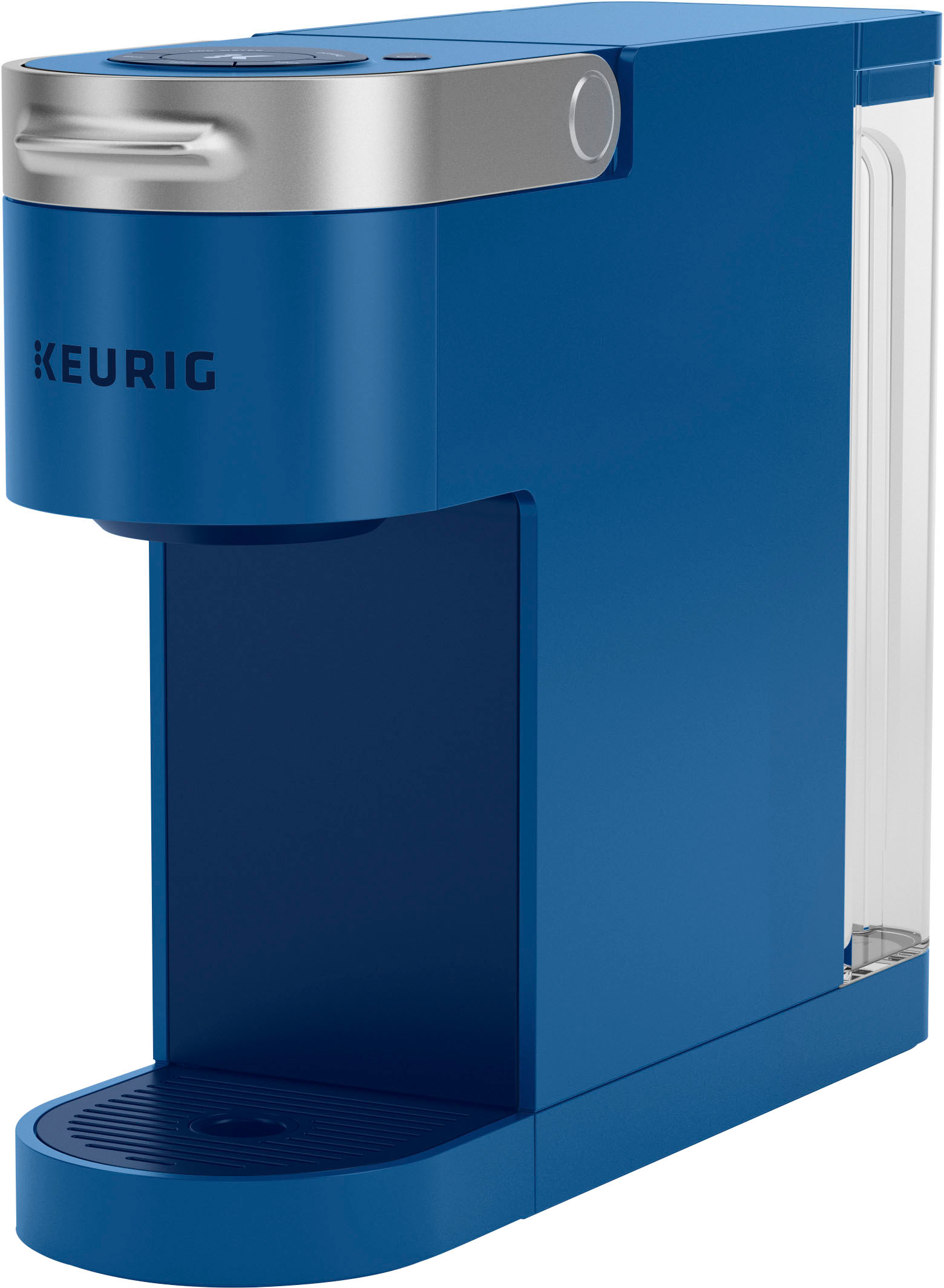 Angle View: Keurig - K-Slim Single-Serve K-Cup Pod Coffee Maker - Blue